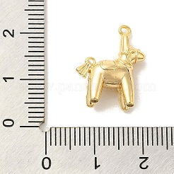 真鍮チャーム  カドミウムフリー＆ニッケルフリー＆鉛フリー  馬のチャーム  18KGP本金メッキ  18x15x7mm  穴：1.2mm&nbsp;KK-Z073-07G