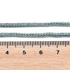 1mポリコットン編み紐  壁掛け用  工芸  ギフト包装  アクア  2.5mm  約1.09ヤード（1m）/バンドル&nbsp;OCOR-XCP0003-11