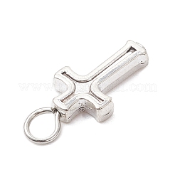 合金のチベット風チャーム  クロス  鉄ループ付き  アンティークシルバー  22x10.5x3.5mm  穴：3.5mm&nbsp;PALLOY-JF04665