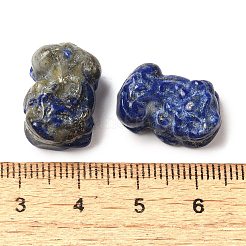 天然ラピスラズリ彫刻ビーズ  パイ秀  18x12x9mm  穴：1.2mm&nbsp;G-P550-12