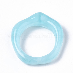 透明樹脂指輪  天然石風  ライトスカイブルー  usサイズ6 3/4(17.1mm)&nbsp;LS-RJEW-T013-001-F04