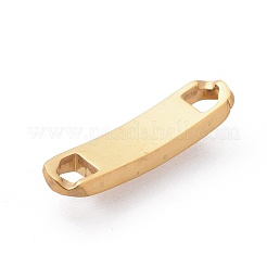 304ステンレススチールリンクコネクター  長方形  ゴールドカラー  25x6x3mm  穴：4x3mm&nbsp;STAS-G205-13G