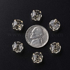 透明なアクリルビーズ  多面カット  正方形  ナバホホワイト  8.5x9.5x9.5mm  穴：2.5mm  約1070個/500g&nbsp;MACR-S373-51B-B11