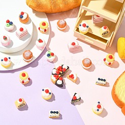 44種類のスタイルのケーキミニチュアオーナメント11個  マイクロランドスケープホームドールハウスアクセサリー  小道具の装飾のふりをする  ミックスカラー  15.5~16.5x8.5~19.5x13~21.5mm  4個/スタイル&nbsp;DJEW-CJ0001-29