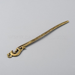 合金フェニックスヘアスティック  女性のためのヘアアクセサリー  アンティークブロンズ  160x17x3mm&nbsp;MRMJ-WH0077-100L-AB