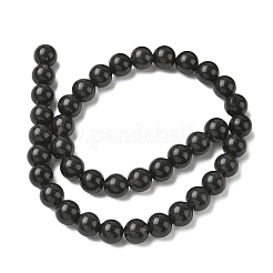 天然氷オブシディアンビーズ連売り  ラウンド  ブラック  10mm  穴：1.2mm  約31~33個/連  14.76''~14.96''（37.5~38センチメートル）&nbsp;G-P590-A02-10mm-01