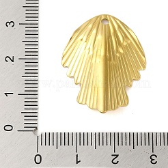 イオンプレーティング（IP）304ステンレスペンダント  リーフチャーム  18KGP本金メッキ  30.5x22.5x3.5mm  穴：1.8mm&nbsp;STAS-C104-48G
