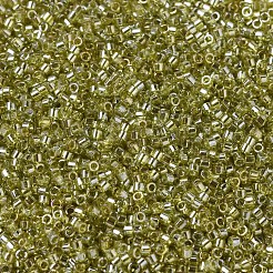 MIYUKIデリカビーズ  シリンダー  日本製シードビーズ  11/0  （db0124)透明な黄金色のオリーブの光沢  1.3x1.6mm  穴：0.8mm  約2000PCS /ボトル  10 G /ボトル&nbsp;SEED-JP0008-DB0124