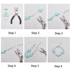 合成ターコイズビーズ連売り  染め  クロス  ミックスカラー  20x15x4mm  穴：1mm＆25x18x5mm  穴：1mm&nbsp;TURQ-PH0002-01