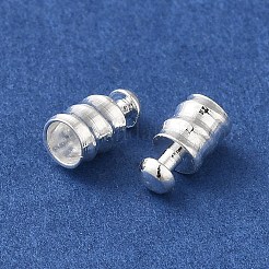 真鍮ビーズ  カドミウムフリー＆鉛フリー  コラム  銀  8x4mm  穴：3.2mm&nbsp;FIND-Z039-21S