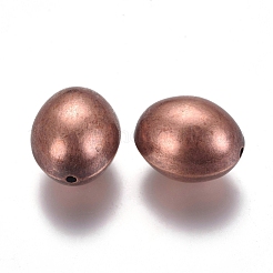 楕円形のccbプラスチックビーズ  赤銅鉱  24x20x18mm  穴：2mm&nbsp;CCB-D003-03R