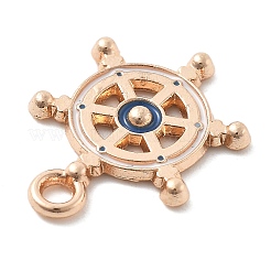 合金ペンダント  エナメル  ネイビースタイルのチャーム  アンカー＆舵  18x13.5x1.5mm  穴：1.8mm&nbsp;ENAM-D285-05KCG-03A