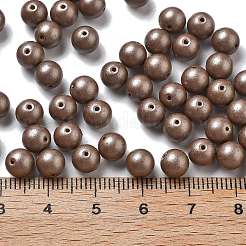 焼付塗装ガラスシードビーズ  ラウンド  ココナッツブラウン  6mm  穴：0.8mm  約1800個/1ポンド&nbsp;SEED-H003-02A