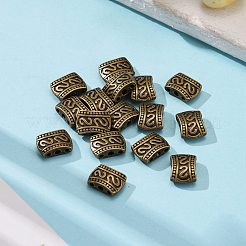 チベットスタイルの亜鉛合金マルチ連リンク  カドミウムフリー＆鉛フリー  長方形  アンティークブロンズ  11x8x4mm  穴：1mm&nbsp;PALLOY-ZN784-AB-LF