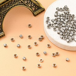 304ステンレススチールビーズ  ロンデル  ステンレス鋼色  3x2.5mm  穴：1.7mm&nbsp;STAS-YW0001-60