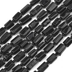 天然石トルマリンビーズ連売り  多面カット  コラム  シードビーズで  12x8mm  穴：1mm  約15個/連  7.68~7.87''（19.5~20センチメートル）&nbsp;G-H352-A01-01
