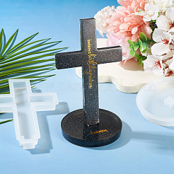 1個のDIYシリコーン型  UVレジン用  エポキシ樹脂工芸品作り  クロス  ホワイト  140x88x12mm  内径：128x75mm&nbsp;DIY-TA0014-31