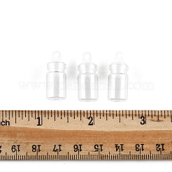 50 個のガラスボトルペンダント装飾  ウィッシングボトル  プラスチックプラグ付き  透明  2.45~2.65x1cm  穴：0.28のCM  容量：1ml（0.03液量オンス）&nbsp;BOTT-FS0001-06