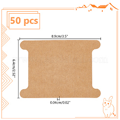 紙ボビン  長方形  バリーウッド  89x64x0.4mm&nbsp;DIY-WH0622-105A