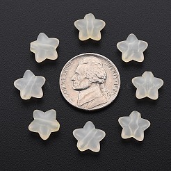 透明なアクリルビーズ  模造ゼリー  スター  ベージュ  10x10.5x6mm  穴：1.6mm  約544個/161g&nbsp;LS-MACR-S373-26E-11