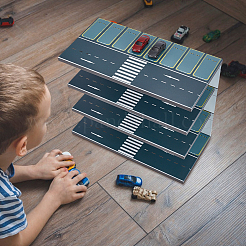PVCカーミニモデル  マイクロランドスケープドールハウスアクセサリー  小道具の装飾のふりをする  グレー  350x178x290mm&nbsp;AJEW-WH0596-376
