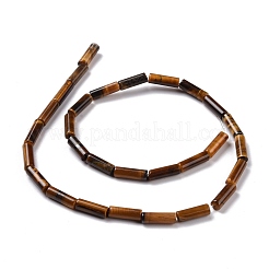 天然石タイガーアイビーズ連売り  コラム  13x4mm  穴：1.4mm  約28個/連  15.20''（38.6センチメートル）&nbsp;G-D464-04
