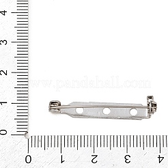 304ステンレススチールブローチ金具  バックバーピン  3穴付き  ステンレス鋼色  33.5x5x6.5mm&nbsp;SA-CBA4377-01D-P