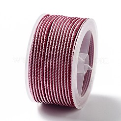 14m ツートンポリエステル編みコード  ラウンド  レッド  2.5mm  約15.31ヤード（14m）/ロール&nbsp;OCOR-G015-02A-15