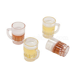 樹脂チャーム  模造食品  ループなし  DIYペンダント作り用  コップを飲む  ミックスカラー  33x30.5x23mm  穴：1.6mm  8個/セット&nbsp;RESI-CJ0001-29