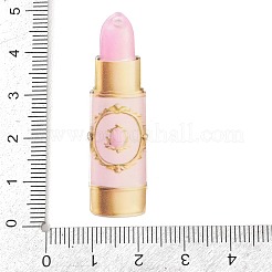 バレンタインデーの不透明プリントアクリルパーツ  口紅  48x13.5x2.5mm  穴：1.8mm&nbsp;OACR-A045-06B