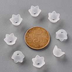 透明アクリルビーズキャップ  チューリップの花  スズラン  艶消し  透明  10x6mm  穴：1.5mm  約2100個/500g&nbsp;PL543-1