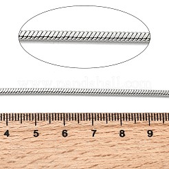 304ステンレススチールスクエアスネークチェーン  ラックめっき  溶接されていない  スプールで  ステンレス鋼色  2.4x2mm&nbsp;STAS-L306-06A-P