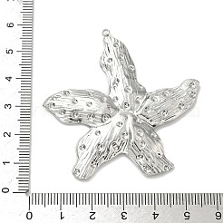 304ステンレススチール製ビッグペンダント  ヒトデのチャーム  ステンレス鋼色  53x53x3mm  穴：1.8mm&nbsp;STAS-L301-02P