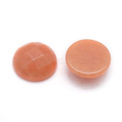 天然レッドアベンチュリンカボション  多面カット  半円  14~14.5x5mm&nbsp;G-P393-P09-14.5mm