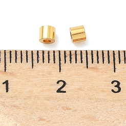 真鍮ビーズ  チューブ  長持ちメッキ  鉛フリー＆カドミウムフリー  ラックめっき  24KGP本金メッキ  3x2.5mm  穴：1.3mm&nbsp;KK-H532-31G