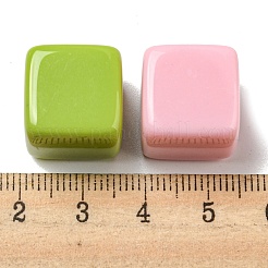 不透明なアクリルビーズ  キューブ  ミックスカラー  15.5x15.5x15.5mm  穴：3mm  約200個/500g&nbsp;PACR-C006-24