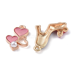 22本11種類のエナメル合金メイクチャームペンダント  女の子のテーマ  口紅＆唇の形＆花瓶＆ハート＆ボウノット＆ハイヒール＆ハンドバッグ  カラフル  22個/箱&nbsp;ENAM-ZZ0001-01