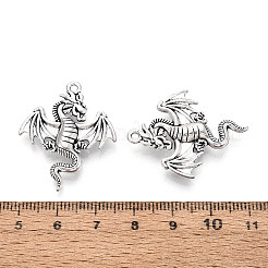 合金のチベット風チャーム  ドラゴンチャーム  アンティークシルバー  32.5x26x4.5mm  穴：1.6~1.8mm&nbsp;TIBEP-T054-08AS