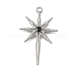 304ステンレスペンダント  エナメル  スターのチャーム  ステンレス鋼色  ミックスカラー  40x25x2mm  穴：2mm&nbsp;STAS-N108-82P