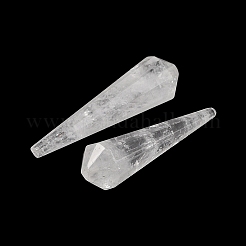 天然石クオーツクリスタルビーズ  片穴  多面カット  コーン  31x7.5~8mm  穴：1mm&nbsp;G-L479-46-07