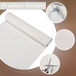 グリッター PVC レザー生地  靴バッグ縫製パッチワークdiyクラフトアップリケ  ホワイト  1370x300x0.5mm&nbsp;DIY-WH20011-59B