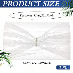花嫁用ポリエステル製ワンショルダーショール  ホワイト  75x520mm&nbsp;AJEW-WH0596-370