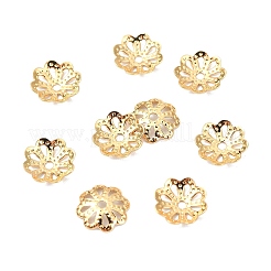 シェグレース真鍮ビーズキャップ  カドミウムフリー＆ニッケルフリー＆鉛フリー  花  18KGP本金メッキ  8x8x1.5mm  穴：1.2mm&nbsp;XGRPCU821-284G