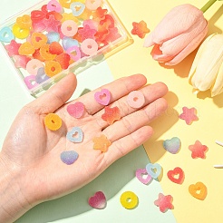65個 13スタイル 樹脂カボションアクセサリー  ミックスカラー  15x16x5.5mm&nbsp;RESI-YW0004-89