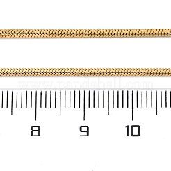 304ステンレススチールスネークチェーンネックレス  カニカン付き  イオンプレーティング（ip）  ゴールドカラー  17.7インチ（45cm）  1.5mm&nbsp;X-MAK-L015-03C