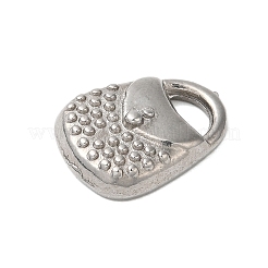 変色しない304ステンレススチールペンダント  ハンドバッグチャーム  ステンレス鋼色  14x10x3.5mm  穴：2x4mm&nbsp;STAS-N103-49P