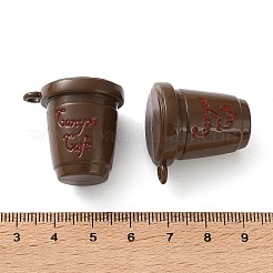304ステンレススチールエナメルペンダント  ドリンク／コーヒーのチャーム  コーヒー  26x23mm  穴：3mm&nbsp;SA-L002-12