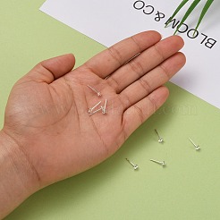 925スターリングシルバー製スタッドピアスパーツ  銀  トレイ：4mm  13mm  ピン：0.7mm&nbsp;X-STER-K167-027B-S