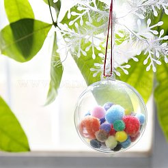 クリスマスツリーのペンダントの装飾  開いた透明なプラスチッククリスマスbauble  装飾品  透明  20x15x10cm&nbsp;AJEW-BC0005-05