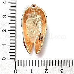 亜鉛合金エナメルラインストーンブローチ  ゴールドカラー  昆虫  33x17mm&nbsp;JEWB-V001-03B